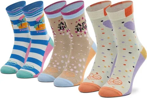 Súprava 3 párov vysokých dámskych ponožiek Femi Stories (33088052)