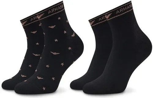 Súprava 2 párov vysokých pánskych ponožiek Emporio Armani (36284209)