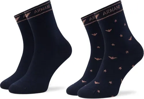 Súprava 2 párov vysokých dámskych ponožiek Emporio Armani (36344018)
